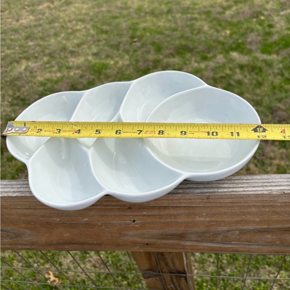 CB2 White Ceramic Divided Serving Dish - Picture 5 of 5